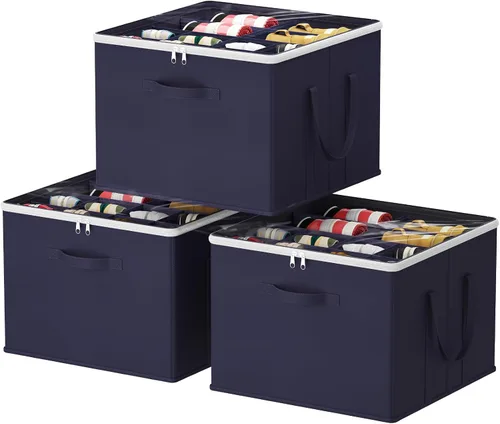 Miniatura 23 de Lifewit Organizador de almacenamiento de zapatos para armario para 12-16 pares, contenedor de almacenamiento grande de tela con cubierta