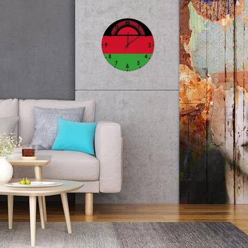 Miniatura 110 de Cheyan Reloj de pared con bandera de Canadá de 12 pulgadas, silencioso, sin tictac, de PVC, funciona con pilas, reloj redondo decorativo, regalo