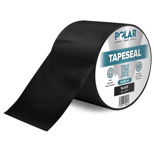 Miniatura 9 de Polar TapeSeal Black - 2 pulgadas x 5 pies Cinta impermeable de goma para fugas y grietas en techos, tuberías de PVC, bajantes, fontanería