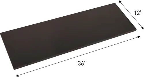 Miniatura 2 de SSWBasics Tablero de estante de melamina negra laminada, 36 pulgadas de largo x 12 pulgadas de ancho, estantes de repuesto duraderos y elegantes