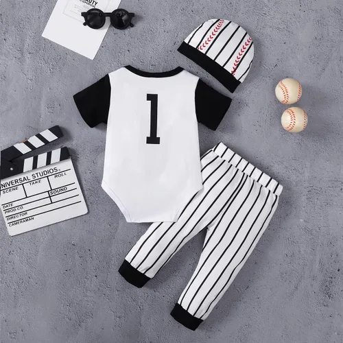 Miniatura 3 de Traje de primer cumpleaños para bebé niño, ropa de cumpleaños de un año, traje de béisbol deportivo para primer cumpleaños