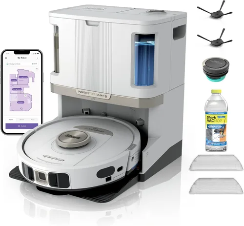 Miniatura 6 de Shark AV1010AE IQ Robot Aspiradora con Base de Autovaciado XL, Sin Bolsa, Capacidad de 45 Días, Navegación Avanzada, Alexa y Wi-Fi, Cepillo