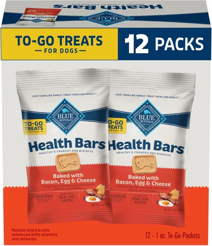 Miniatura 31 de Blue Buffalo Health Bars - Galletas crujientes de tocino, huevo y queso para perros, horneadas al horno con tocino real e ingredientes naturales