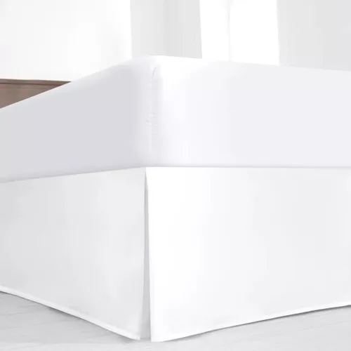 Miniatura 7 de Falda plisada de lujo para cama individual con esquinas divididas, caída a medida de 16 pulgadas, fácil ajuste, volantes plisados contra el polvo