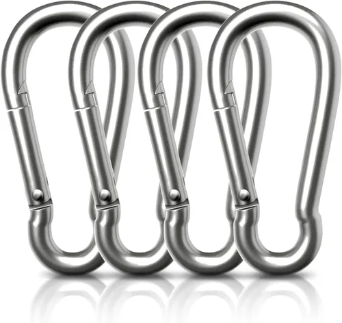 Miniatura 14 de AUTMATCH Carabiner Clips, 3" Spring Snap Hook Caribeener Clips Buckle Pack Grade Heavy Duty Carabiners Quick Link for Camping, Fishing, Hiking