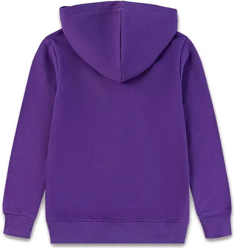 Miniatura 2 de DEESPACE Sudadera con capucha de vellón cepillado suave con cremallera completa y bolsillo canguro para niños y niñas