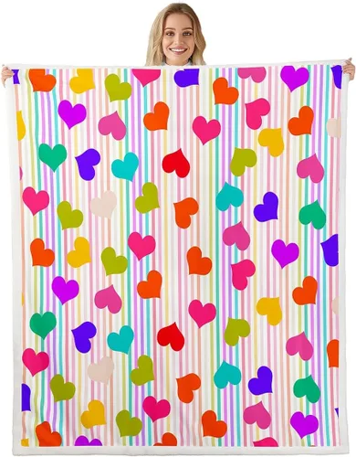 Miniatura 21 de Manfei Manta de vellón con diseño de mariposas florales en acuarela, manta acogedora para cama, sofá, decoración de habitación de niños, niñas