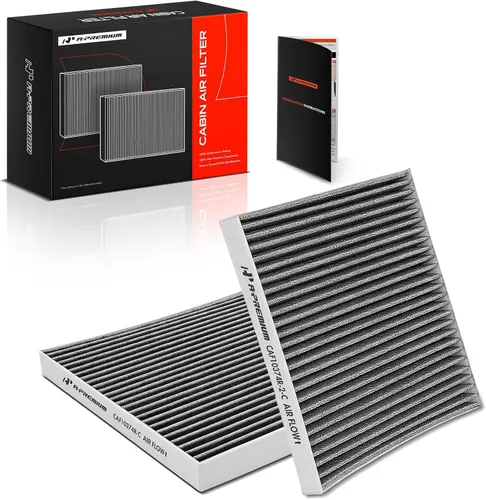 A-Premium Filtro de aire de cabina de 2 piezas con carbón activado compatible con los modelos Toyota, Dodge y Pontiac - Tacoma 2005-2023, Dart