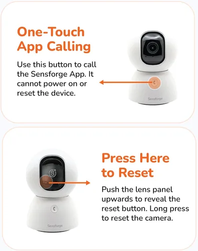 Miniatura 6 de SensForge Cámara de seguridad panorámica de 2.5K para interiores, cámara WiFi de doble banda de 360° para el hogar, detección gratuita de IA humanos