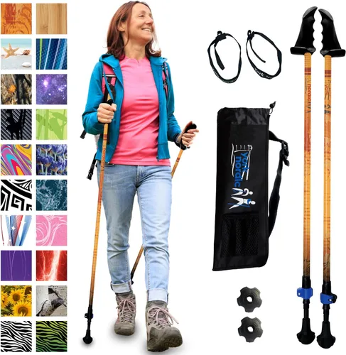 Miniatura 20 de York Nordic Motivator - Bastones de caminata para equilibrio y rehabilitación - Agarres de estabilidad patentados - Ligeros, ajustables y plegables