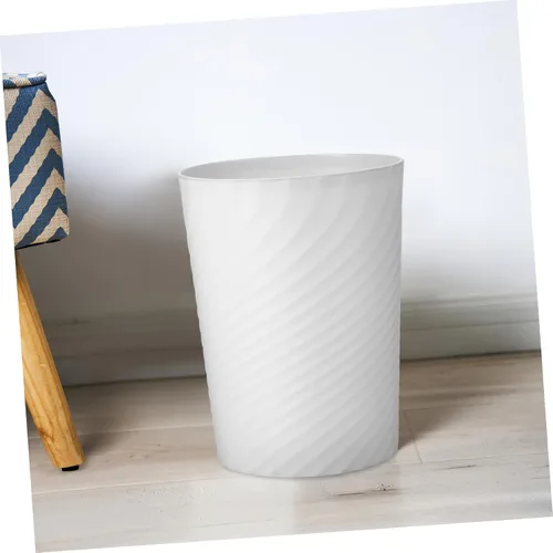 Miniatura 2 de Cabilock Bote de basura de plástico, blanco, 1.0 litros, duradero, fácil de usar, ideal para el hogar y la oficina