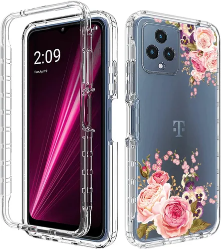 Miniatura 6 de Funda para REVVL 6 5G/T Phone 5G TMAF025G con protector de pantalla de vidrio templado, cuerpo completo, transparente, flexible, con protección