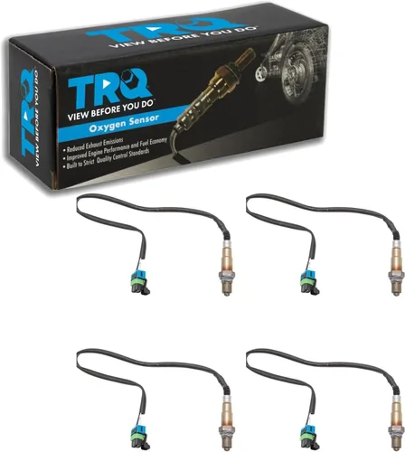 TRQ Juego de 4 sensores de oxígeno O2 compatibles con Chevrolet Equinox 2013-17, GMC Terrain 2013-17, Chevrolet Equinox 2010-12, Buick Lacrosse