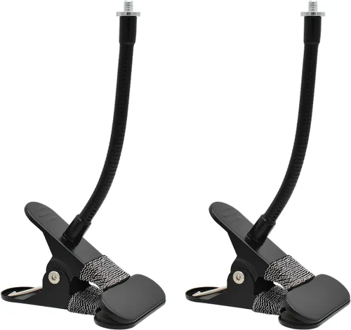Holicfun Soporte de clip para cámaras Ring, Blink, Eufy, Google Nest, Wyze y Arlo para interiores y exteriores, brazo de cuello de cisne de 5.9 in,