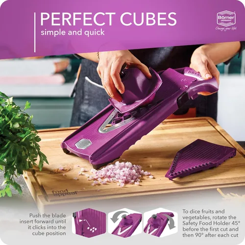 Miniatura 5 de Börner V5 PowerLine - Juego profesional de cortadores de verduras (7 piezas) • Cortador de verduras (cepilladora en V) para frutas y verduras +