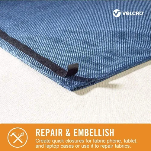 Miniatura 2 de VELCRO Brand Adhesivo para Telas, Rollo a Granel de 10 Pies, Cinta Sin Costura con Adhesivo, Corta Tiras a la Medida, Despega y Pega, Se Adhiere a