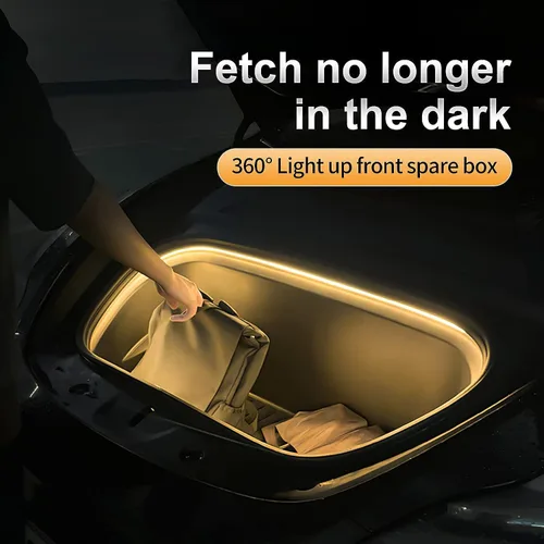 Miniatura 2 de Tira de luz LED Frunk modelo 3 2017 2018 2019 2020 Frunk LED luz delantera tronco luz decoración accesorios impermeable DC 15V luz cálida