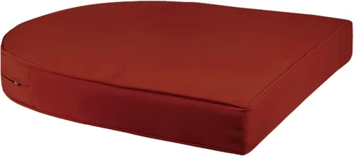 Miniatura 5 de Jeco Silla de mimbre con cojín rojo, juego de 2, blanco/W00206- Blanco/Rojo Ladrillo