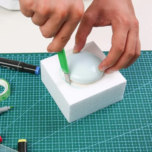 Miniatura 4 de Crafare Bloques de espuma para manualidades de 4 x 4 x 2 pulgadas, paquete de 24 ladrillos de poliestireno para artes y manualidades, proyectos