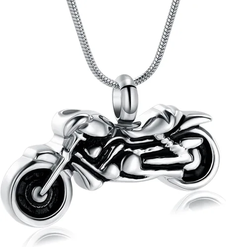Miniatura 13 de Imrsanl Joyería de cremación para cenizas, motocicleta, automóvil pequeño, collar de urna de tractor para cenizas para hombres, recuerdo