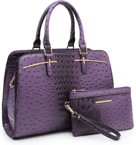 Miniatura 14 de Dasein - Juego de bolso y monedero para mujer, set de 2 piezas con 3 compartimentos, bolso con asa superior y correa para el hombro