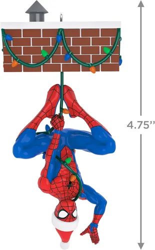 Miniatura 3 de Adorno de Navidad Colgante de Hallmark Keepsake 2025, Marvel Spider-Man Peekbuster con Sonido Activado por Movimiento, Regalos para Fans de Marvel