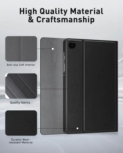 Miniatura 7 de TUNKARMOR Funda para teclado para Tab A9 de 8.7 pulgadas (2023) - Funda delgada con teclado desmontable y ratón con soporte para bolígrafo, función