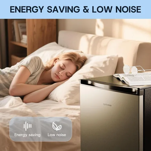 Miniatura 8 de Upstreman Mini congelador vertical pequeño de 3.0 pies cúbicos con puerta reversible, enfriamiento rápido, termostato de 5 niveles ajustable
