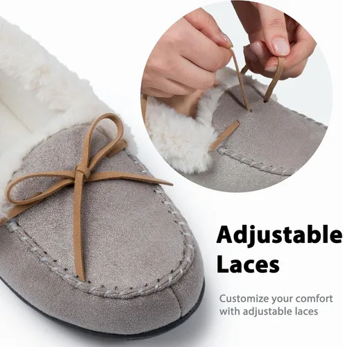 Miniatura 5 de RockDove Pantuflas estilo mocasín con purpurina Caroline para mujer