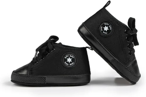 Miniatura 2 de KIDSUN zapatos deportivos altos hasta el tobillo para bebés, niños y niñas con suela antideslizante, suaves, para recién nacidos, zapatos