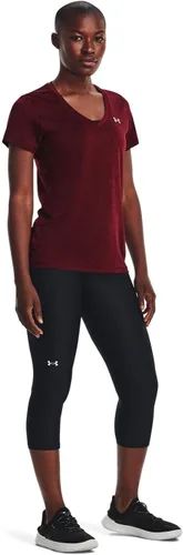 Miniatura 4 de Under Armour Tech - Camiseta de manga corta y cuello en V para mujer, jaspeada