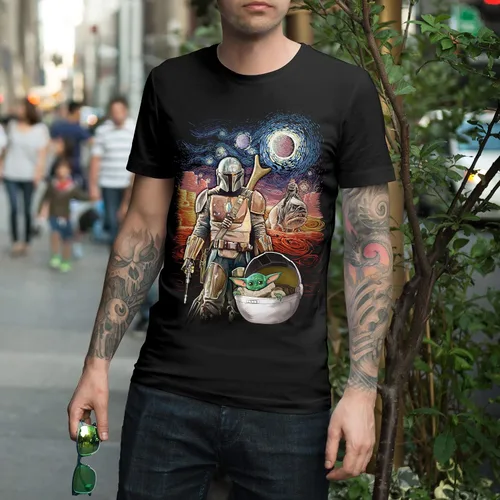 Miniatura 3 de Starry Night Surreal Artwork T-Shirt