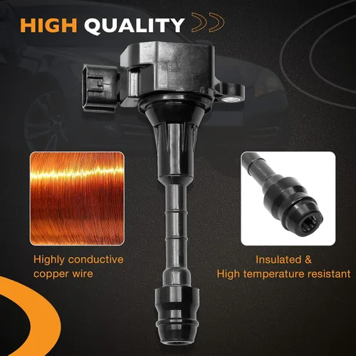 Miniatura 6 de Paquetes de bobina de encendido HQPASFY, Compatibles con Infiniti G35/FX35/M35 2003-2008, Nissan 350Z 2003-2006 3.5L V6, Reemplaza # 22448-AL61C
