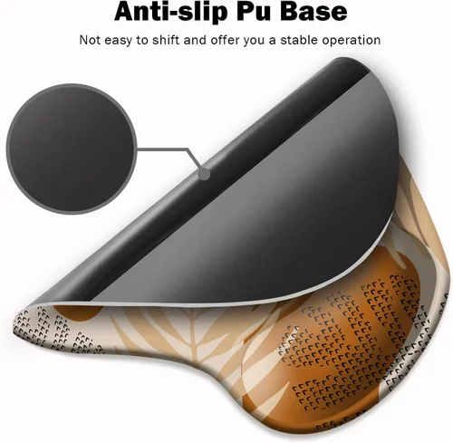 Miniatura 3 de DOOKE - Alfombrilla ergonómica para mouse con soporte para muñecas y posavasos, alfombrillas para mouse con base antideslizante de poliuretano