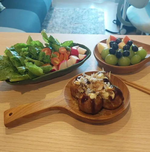 Miniatura 5 de Boki - Plato de mano coreano, plato de cuchara de madera con asa, estilo coreano, vajilla de madera de teca, mesa de comedor, encimera, decoración
