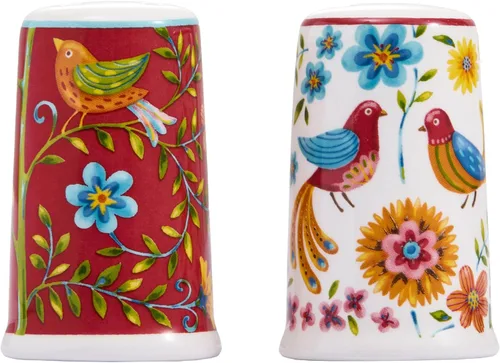Miniatura 7 de Juego de salero y pimentero de cerámica Talavera azul de Bico, para cocina o decoración, apto para lavavajillas