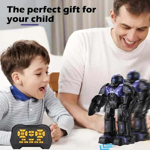 Miniatura 2 de Robot de juguete RC para niños de 3, 4, 5, 6, 7, 8, robot programable inteligente con detección de gestos, robot de control remoto para niños y Negro