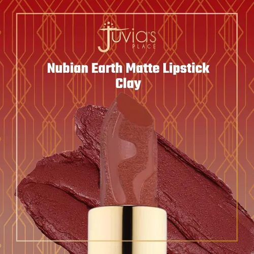 Miniatura 4 de Juvia's Place Nubian Earth Matte Lipstick Clay - Lápiz labial hidratante de larga duración, maquillaje de labios ricamente pigmentado, cremoso