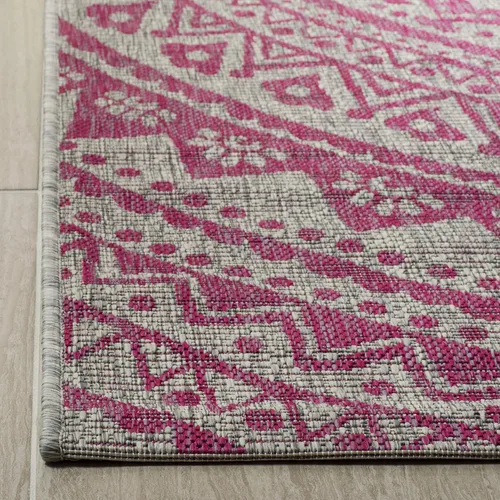 Miniatura 81 de SAFAVIEH Alfombra lavable para exteriores, colección Courtyard - Pasillo de 2.3 x 8 pies, color beige claro y marrón claro, no desprende pelusa