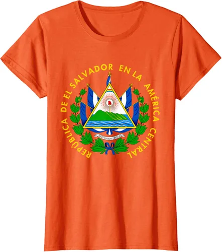 Miniatura 60 de Camiseta con diseño de emblema de la bandera de El Salvador