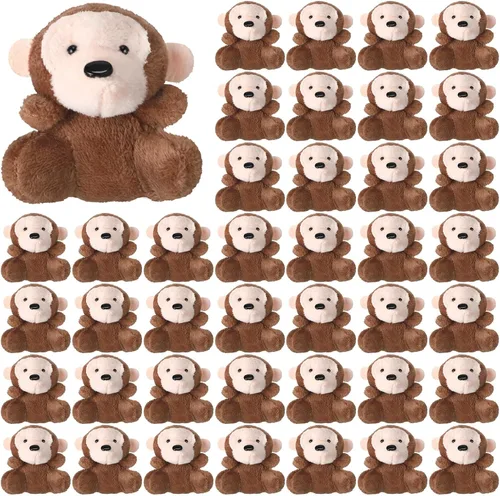 Miniatura 11 de Shappy 50 piezas de mini juguetes de peluche pequeños de animales pequeños a granel, lindos llaveros de peluche para regalo, fiesta, premio