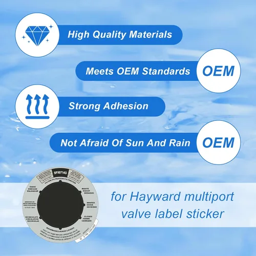 Miniatura 4 de SPX0714G Etiqueta adhesiva para etiqueta de posición de válvula multipuerto Hayward, repuesto para Hayward Multi-Port 1.5" Vari-Flo Valve o Key