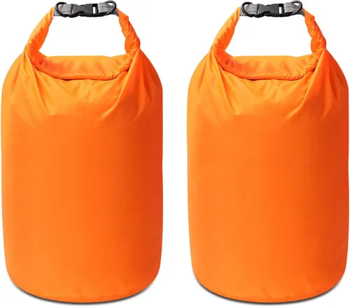 Miniatura 16 de Juego de bolsas secas, impermeables, pequeñas y ligeras, bolsas secas para tabla de remo, kayak, pesca, campamento (morado, 40L, 2 unidades)