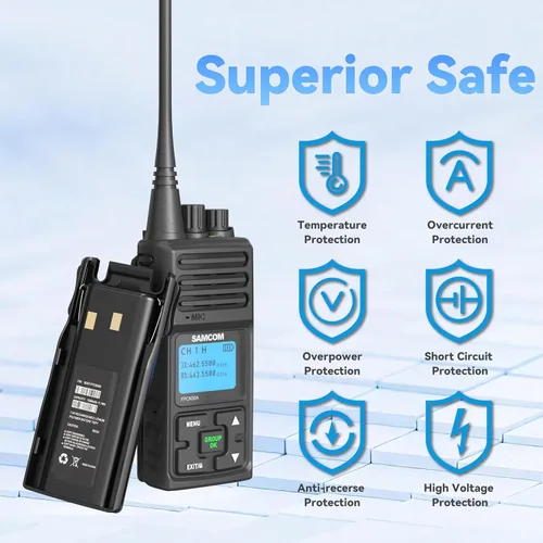 Miniatura 2 de SAMCOM FPCN30A Radios Walkie Talkies portátiles UHF Radios bidireccionales para adultos, radios resistentes de 2 vías de largo alcance con base