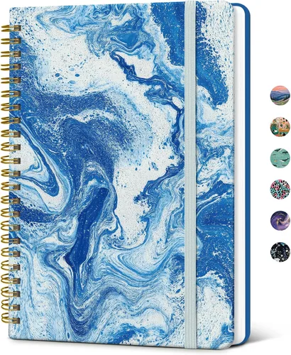 Miniatura 14 de Taja Cuaderno de Diario en Espiral con Líneas para Mujeres, A5 Lindo Cuaderno de Tapa Dura con Rayas Universitarias para Trabajo y Toma de Notas