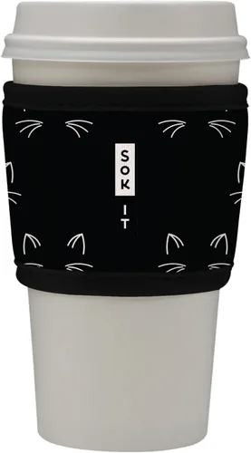 Miniatura 132 de Sok It HotSok Coffee & Tea - Funda de neopreno con aislamiento reutilizable (floral abstracto)