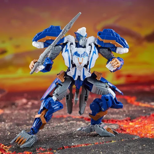 Miniatura 6 de Transformers Legacy United Voyager Class Prime Universe Thundertron, figura de acción de conversión de 7 pulgadas, 8+
