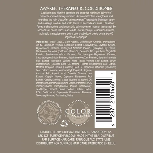 Miniatura 3 de Surface Hair Kit Awaken: champú, acondicionador, elixir de cuero cabelludo y tratamiento terapéutico - para adelgazar el cabello, pérdida de cabello