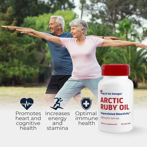 Miniatura 4 de Aceite de rubí ártico de 1000 mg – Suplemento Omega 3 para mujeres y hombres con EPA, DHA y astaxantina 2 mg – Alternativa al aceite de pescado