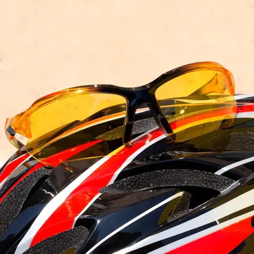 Miniatura 4 de Paquete de 3 lentes polarizados de visión nocturna para hombres, conducción, ciclismo, deporte, noche, antirreflejos, lentes amarillas, marco ligero